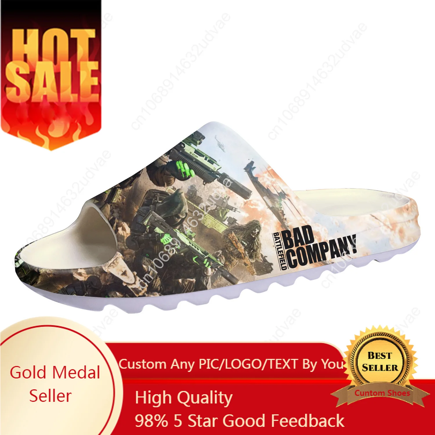 Men Shoes On - Battlefield Custom Made Soft Sole Sllipers