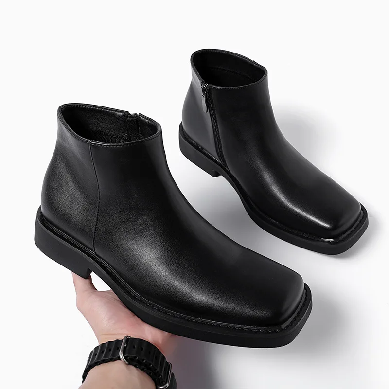 Men'S Shoes Dress Casual - Black New Fashion Men Casual Leather