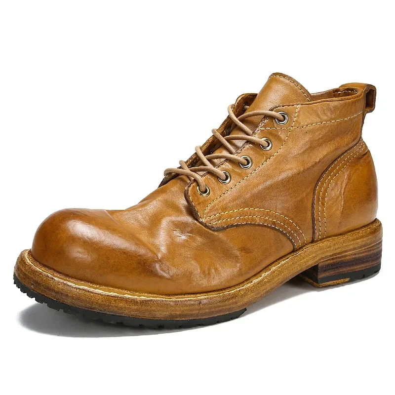 Men'S Shoes Dress Casual - Goodyear-Boots Leather Shoes Men's Genuine Leather