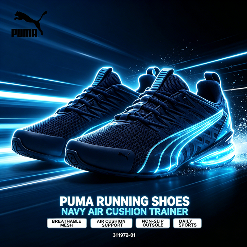 Men'S Shoes Puma Sneakers - Men Puma 311972-01 Navy Mesh Air