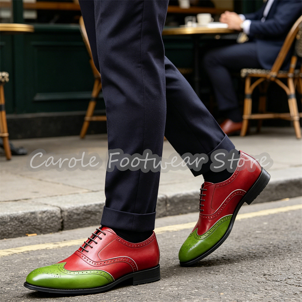 Men'S Shoes Brogues - Retro Male Genuine Leather Brogue Oxford