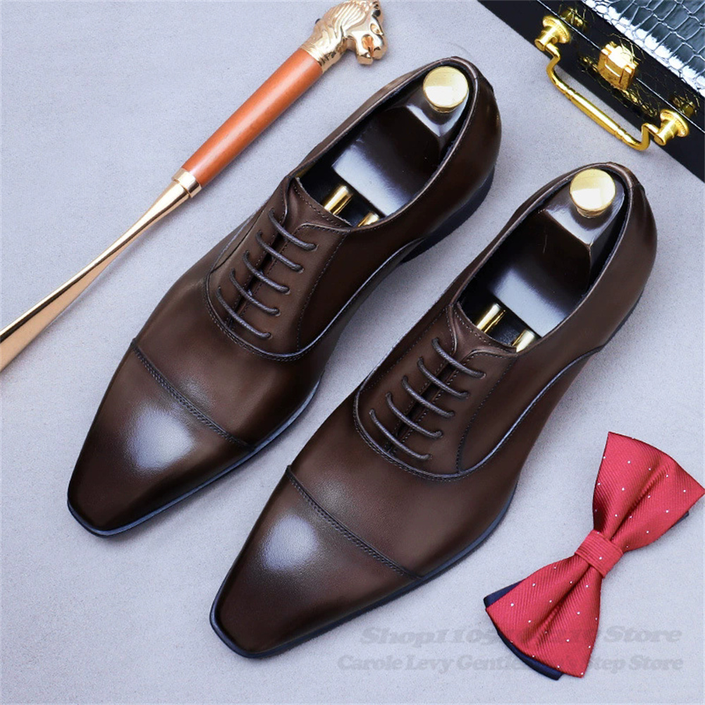 Men Oxford Leather Shoes New B - Men'S Shoes Dress Casual recension och pris