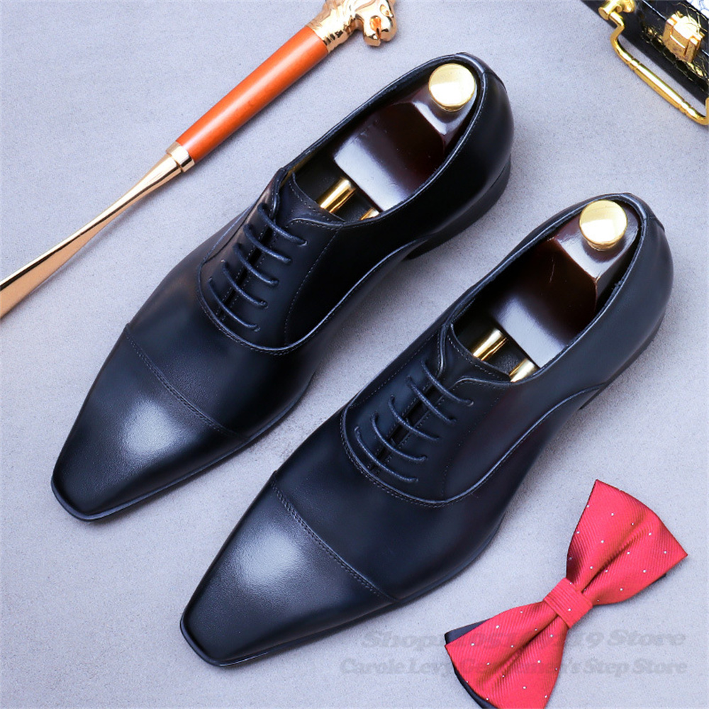 Men Oxford Leather Shoes New B - Men'S Shoes Dress Casual recension och pris