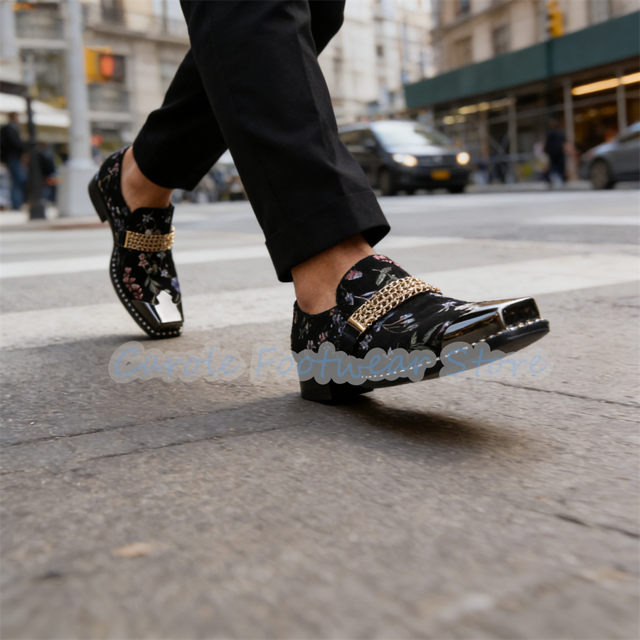 Fashion Flowers Prints Metal S - Men'S Shoes Brogues recension och pris
