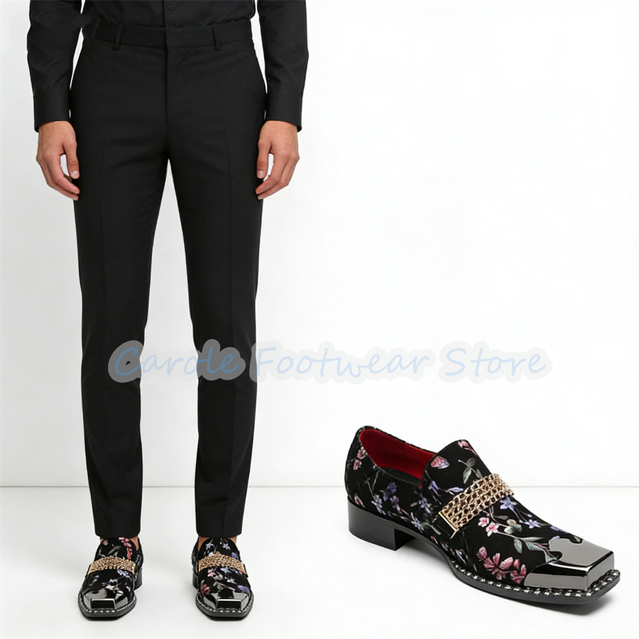 Fashion Flowers Prints Metal S - Men'S Shoes Brogues recension och pris