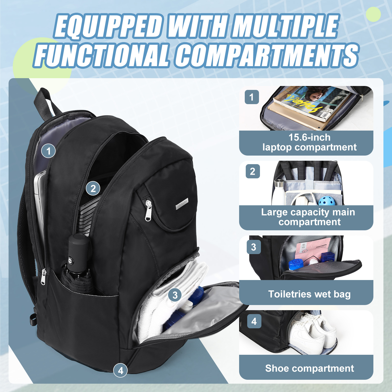 Tennis Bag Tennis Backpack 2 R - Men Shoes Men recension och pris
