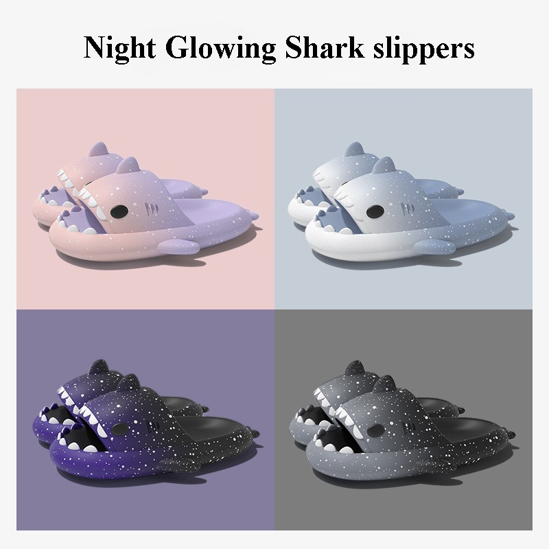 Cute Cartoon Shark Slippers Fo - Men'S Shoes For Summer recension och pris