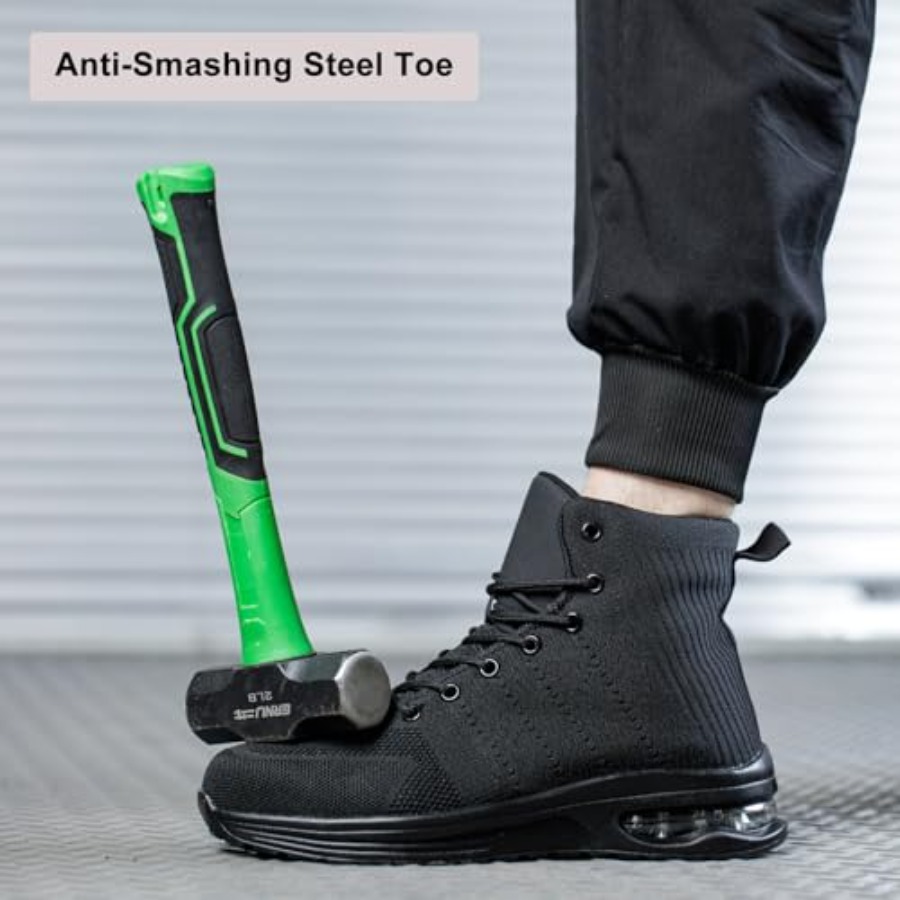 Steel Toe Work Boots for Men o - Men'S Shoes For Tennis recension och pris