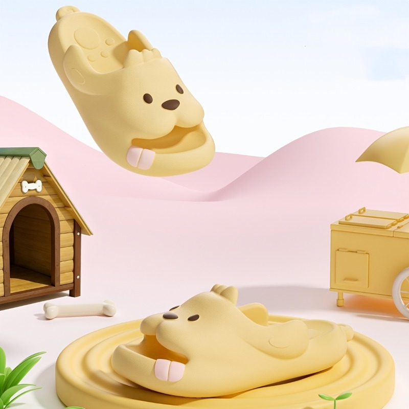 Cute Dog Cartoon Slippers Wome - Men'S Shoes For Summer recension och pris