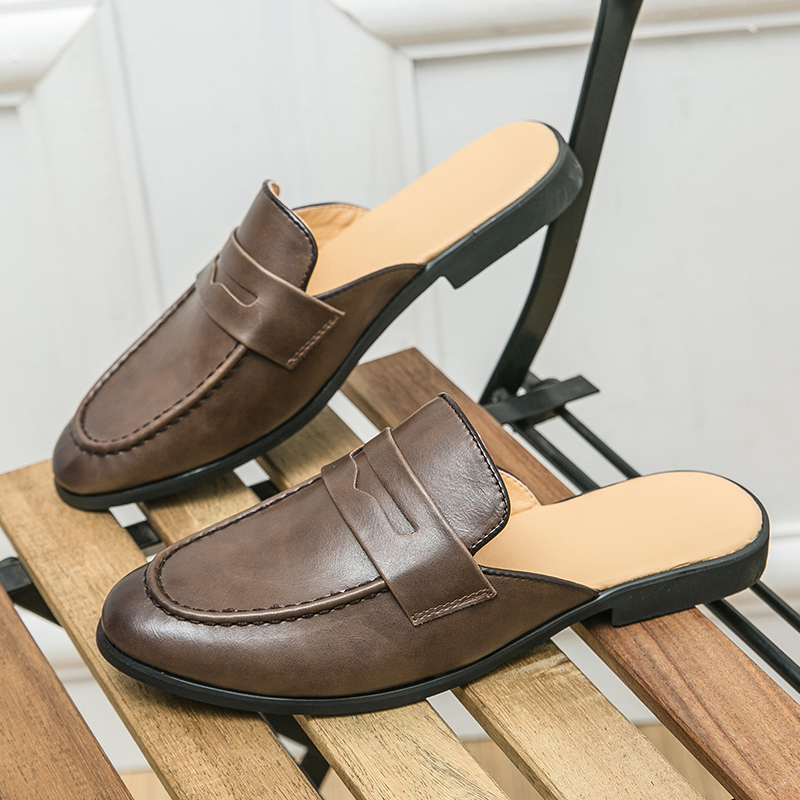 Men Fashionable Half-heeled Le - Shoes Heels Men recension och pris
