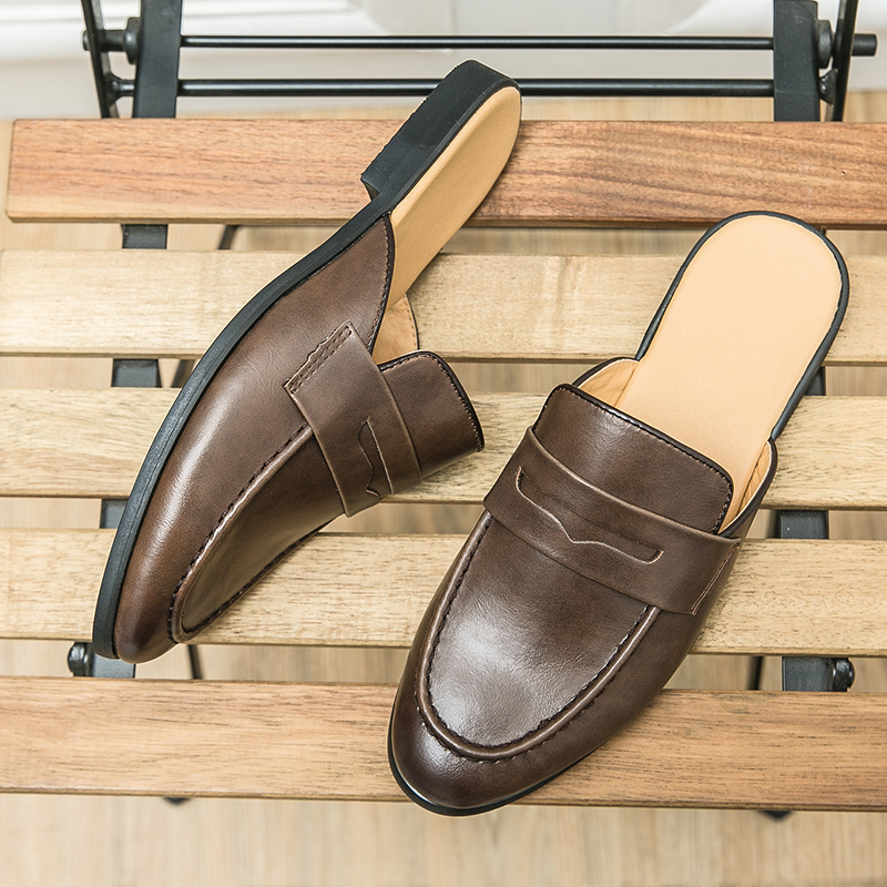 Men Fashionable Half-heeled Le - Shoes Heels Men recension och pris