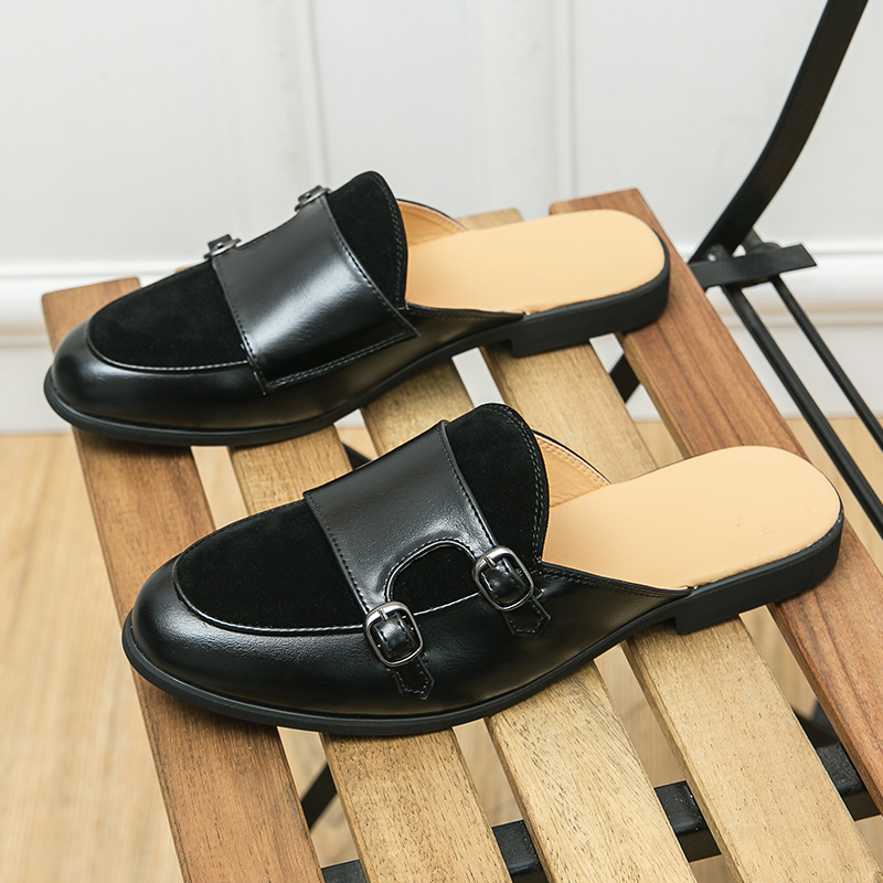 Men Fashionable Half-heeled Le - Shoes Heels Men recension och pris