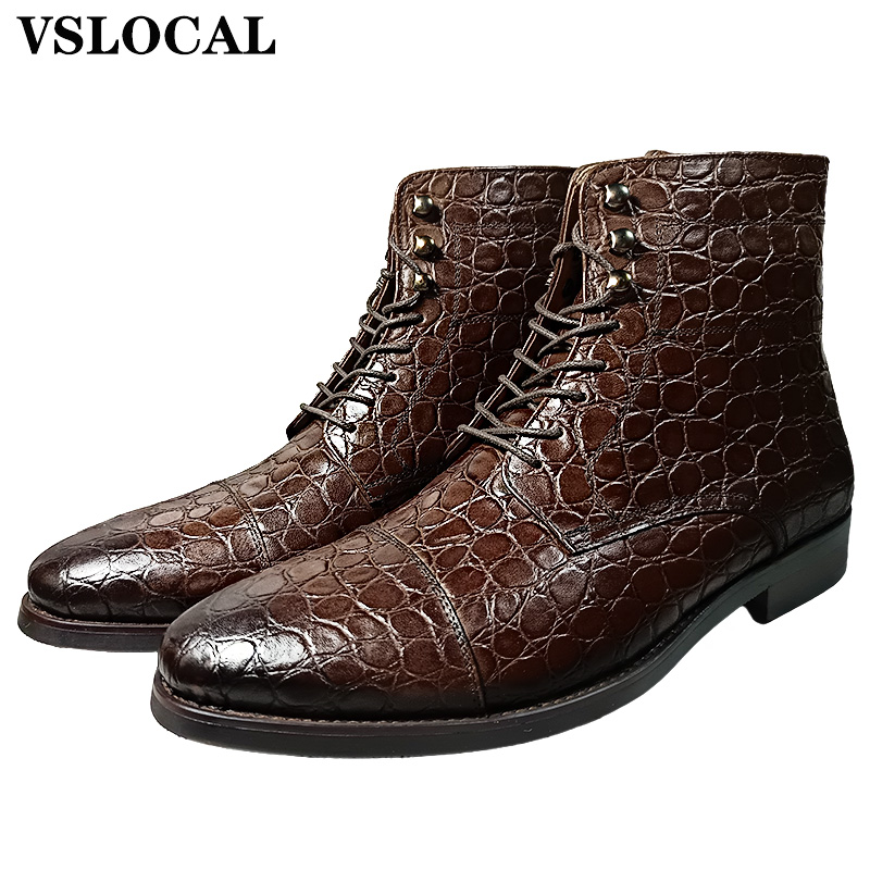Luxury Brand Men's Ankle Boots - Men'S Shoes Dress Casual recension och pris