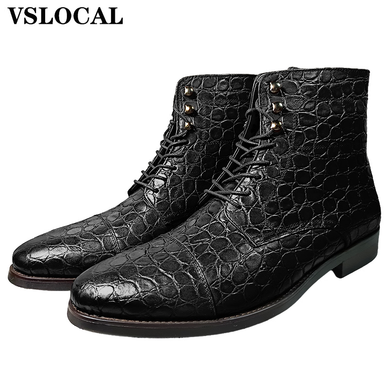 Luxury Brand Men's Ankle Boots - Men'S Shoes Dress Casual recension och pris