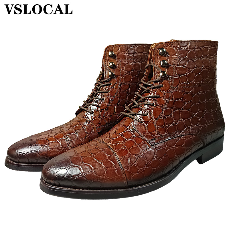 Luxury Brand Men's Ankle Boots - Men'S Shoes Dress Casual recension och pris