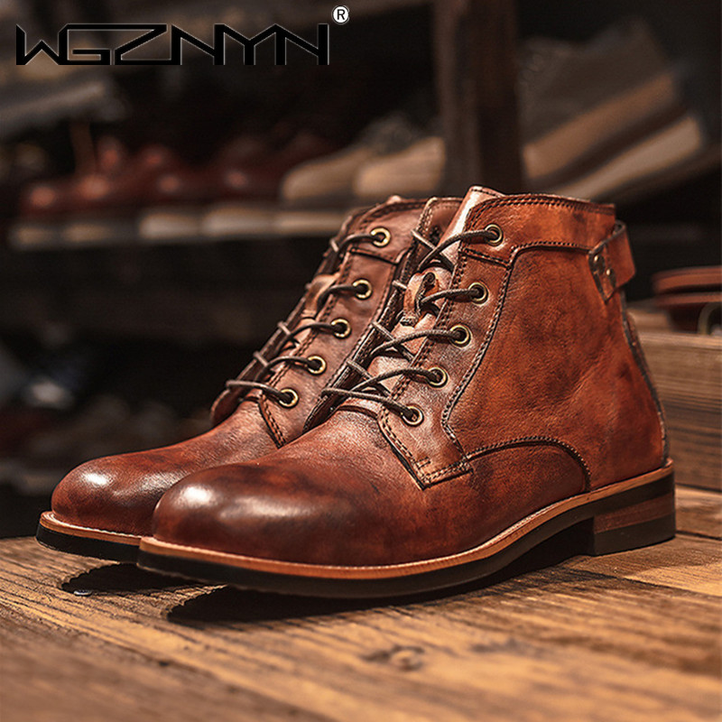 Luxury Retro High Men's Leathe - Men'S Shoes Dress Casual recension och pris