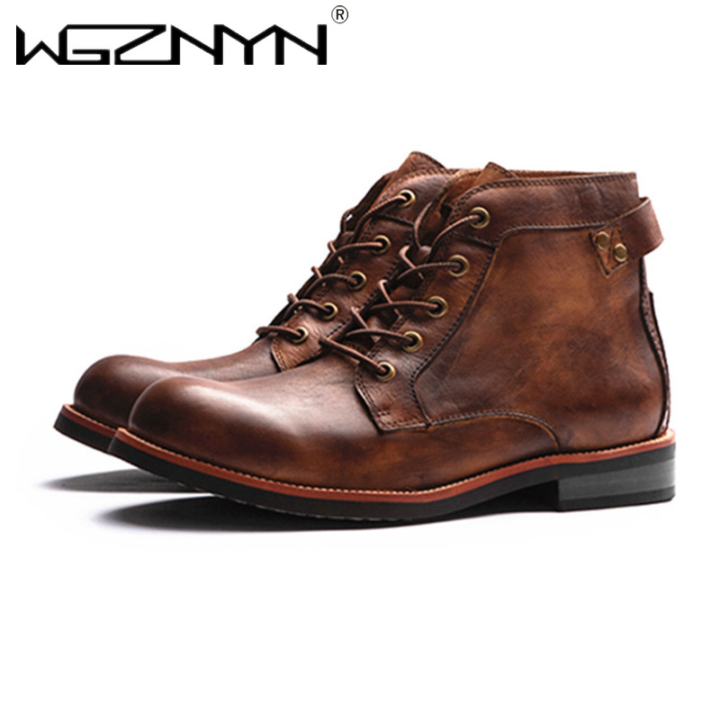 Luxury Retro High Men's Leathe - Men'S Shoes Dress Casual recension och pris