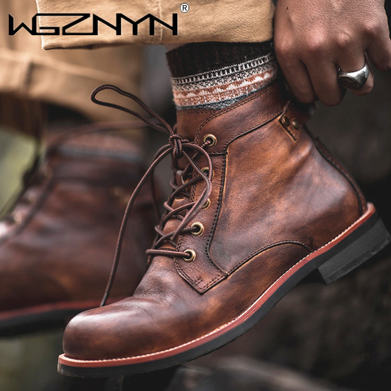 Luxury Retro High Men's Leathe - Men'S Shoes Dress Casual recension och pris