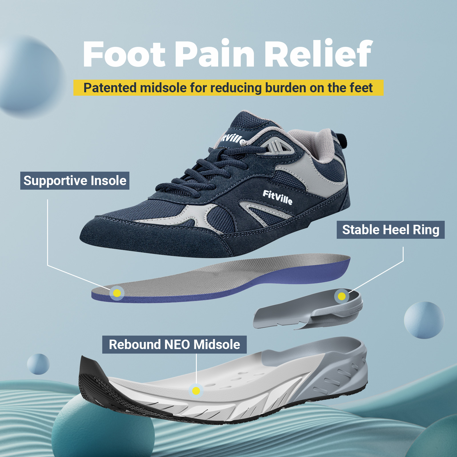 FitVille Newest Walking Shoes  - Men Shoes H&M recension och pris